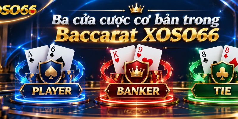 Baccarat XOSO66: Luật Bàn, Cửa Cược Và Cách Đọc Kết Quả 3 Ba cửa cược cơ bản trong Baccarat XOSO66