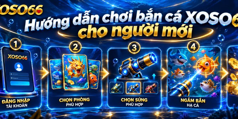 Bắn Cá XOSO66 – Cách Chơi, Cơ Chế Đạn Và Phòng Game 2026 3 Hướng dẫn chơi bắn cá XOSO66 cho người mới