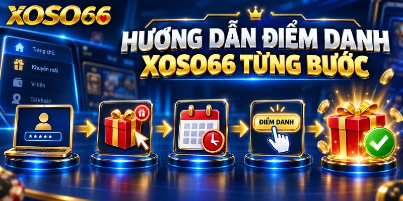 Điểm Danh XOSO66 – Cách Theo Dõi Quà Và Điều Kiện Nhận Mỗi Ngày 3 Hướng dẫn điểm danh XOSO66 từng bước