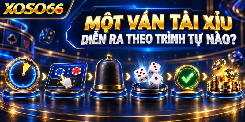 Tài Xỉu XOSO66 – Hiểu Luật, Cửa Cược Và Cách Đọc Kết Quả 2 Một ván Tài Xỉu diễn ra theo trình tự nào